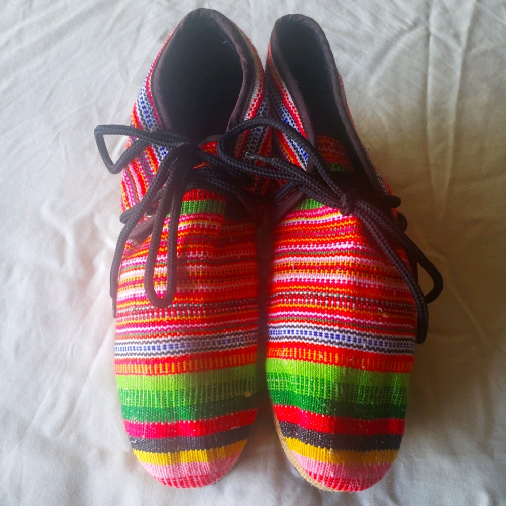 Handmade Shoes - Hmong Tribe fabric - 8w